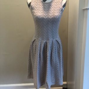 BGBG Maxazria Light Gray Cable Knit Dress